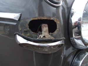 Corrosion on the indicator of a rover p5b